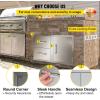 imageVEVOR Outdoor Kitchen Door Drawer Combo 325quot W x 216quot H x 205quotD Access DoorDouble Drawers with Paper Towel Rack Stainless Steel Handles for BBQ Islands