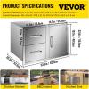 imageVEVOR Outdoor Kitchen Door Drawer Combo 325quot W x 216quot H x 205quotD Access DoorDouble Drawers with Paper Towel Rack Stainless Steel Handles for BBQ Islands