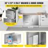 imageVEVOR Outdoor Kitchen Door Drawer Combo 325quot W x 216quot H x 205quotD Access DoorDouble Drawers with Paper Towel Rack Stainless Steel Handles for BBQ Islands