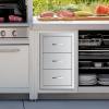 imageVEVOR Outdoor Kitchen Drawers 165quotW x 29quotH x 205quotD Triple Access Drawers Stainless Steel Flush Mount Cabinets BBQ Island Drawers Storage with Paper Towel Holder ampamp Handle for Patio Grill Station