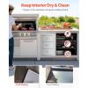 imageVEVOR Outdoor Kitchen Drawers 165quotW x 29quotH x 205quotD Triple Access Drawers Stainless Steel Flush Mount Cabinets BBQ Island Drawers Storage with Paper Towel Holder ampamp Handle for Patio Grill Station