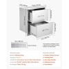 imageVEVOR Outdoor Kitchen Drawers 178W x 202H x 122D Inch Flush Mount Double BBQ Drawer Stainless Steel BBQ Island with Handle for Outdoor Kitchens or Patio Grill Station