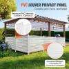 imageVEVOR Outdoor Privacy Screens 50quot W x 50quot H Air Conditioner Fence Pool Equipment Enclosure Horizontal Vinyl Privacy Fence Perfect to Enclose Trash Can and AC Units 2PanelLouvered