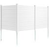 imageVEVOR Outdoor Privacy Screens 50quot W x 50quot H Air Conditioner Fence Pool Equipment Enclosure Horizontal Vinyl Privacy Fence Perfect to Enclose Trash Can and AC Units 2PanelHorizontal