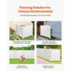 imageVEVOR Outdoor Privacy Screens 50quot W x 50quot H Air Conditioner Fence Pool Equipment Enclosure Horizontal Vinyl Privacy Fence Perfect to Enclose Trash Can and AC Units 2PanelHorizontal