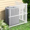 imageVEVOR Outdoor Privacy Screens 50quot W x 50quot H Air Conditioner Fence Pool Equipment Enclosure Horizontal Vinyl Privacy Fence Perfect to Enclose Trash Can and AC Units 2PanelStrip