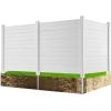 imageVEVOR Outdoor Privacy Screens 50quot W x 50quot H Air Conditioner Fence Pool Equipment Enclosure Horizontal Vinyl Privacy Fence Perfect to Enclose Trash Can and AC Units 2PanelHorizontal
