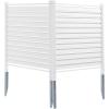 imageVEVOR Outdoor Privacy Screens 50quot W x 50quot H Air Conditioner Fence Pool Equipment Enclosure Horizontal Vinyl Privacy Fence Perfect to Enclose Trash Can and AC Units 2PanelLouvered