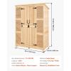 imageVEVOR Outdoor Storage Shed Large Wooden Outside Storage Cabinet with Waterproof Roof and Metal Frame Double Lockable Doors Garden Tool Shed Storage House Cabinet with Shelves 551quotx236quotx675quot58x27x78