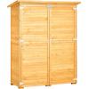 imageVEVOR Outdoor Storage Shed Large Wooden Outside Storage Cabinet with Waterproof Roof and Metal Frame Double Lockable Doors Garden Tool Shed Storage House Cabinet with Shelves 551quotx236quotx675quot551x236x675