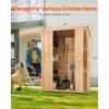 imageVEVOR Outdoor Storage Shed Large Wooden Outside Storage Cabinet with Waterproof Roof and Metal Frame Double Lockable Doors Garden Tool Shed Storage House Cabinet with Shelves 551quotx236quotx675quot58x27x78