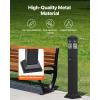 imageVEVOR Outdoor Trash Can Weatherproof Lockable Trash Bin with Removable Inner Bucket Freestanding Commercial Garbage Can Butt Receptable for Garden Office Restaurant Hotel BlackBlack