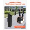 imageVEVOR Outdoor Trash Can Weatherproof Lockable Trash Bin with Removable Inner Bucket Freestanding Commercial Garbage Can Butt Receptable for Garden Office Restaurant Hotel BlackBlack