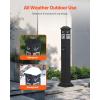 imageVEVOR Outdoor Trash Can Weatherproof Lockable Trash Bin with Removable Inner Bucket Freestanding Commercial Garbage Can Butt Receptable for Garden Office Restaurant Hotel BlackBlack