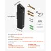 imageVEVOR Outdoor Trash Can Weatherproof Lockable Trash Bin with Removable Inner Bucket Freestanding Commercial Garbage Can Butt Receptable for Garden Office Restaurant Hotel BlackBlack