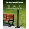 imageVEVOR Outdoor Trash Can Weatherproof Lockable Trash Bin with Removable Inner Bucket Freestanding Commercial Garbage Can Butt Receptable for Garden Office Restaurant Hotel BlackBlack