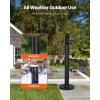 imageVEVOR Outdoor Trash Can Weatherproof Lockable Trash Bin with Removable Inner Bucket Freestanding Commercial Garbage Can Butt Receptable for Garden Office Restaurant Hotel BlackBlack