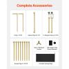 imageVEVOR Over The Table Rod Stand with Clamps 13quot42quot Tall ampamp 28quot98quot Length Adjustable Metal Table Arch Stand Tabletop Balloon Arch Frame for Wedding Birthday Party Christmas Decorations GoldGold
