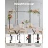 imageVEVOR Over The Table Rod Stand with Clamps 13quot42quot Tall ampamp 28quot98quot Length Adjustable Metal Table Arch Stand Tabletop Balloon Arch Frame for Wedding Birthday Party Christmas Decorations GoldBlack