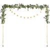 imageVEVOR Over The Table Rod Stand with Clamps 13quot42quot Tall ampamp 28quot98quot Length Adjustable Metal Table Arch Stand Tabletop Balloon Arch Frame for Wedding Birthday Party Christmas Decorations GoldGold With Decorations