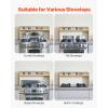 imageVEVOR Over the Stove Shelf Over Stove Spice Shelf for Kitchen Stove Top Seasoning Shelves Spice Organizer Easy to Assemble Countertop Storage Solution Kitchen Gadgets with 6 HooksBamboo