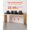 imageVEVOR Over the Stove Shelf Over Stove Spice Shelf for Kitchen Stove Top Seasoning Shelves Spice Organizer Easy to Assemble Countertop Storage Solution Kitchen Gadgets with 6 HooksBamboo