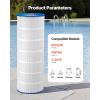 imageVEVOR PLFPCC80 Pool Filter Replaces Pentair CCP320 Pleatco PCC80PAK4 UltralA5 Unicel C7470 R173573 Filbur FC1976 178580 8170081 Clean and Clear Plus 320 L x OD20quotx 7quot 4 x 80 sqftBlue 150 SQFT