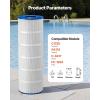 imageVEVOR PLFPCC80 Pool Filter Replaces Pentair CCP320 Pleatco PCC80PAK4 UltralA5 Unicel C7470 R173573 Filbur FC1976 178580 8170081 Clean and Clear Plus 320 L x OD20quotx 7quot 4 x 80 sqftBlue 175 SQFT