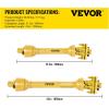 imageVEVOR PTO Shaft 138quot PTO Drive Shaft 6 Spline Both Ends PTO Driveline Shaft Series 5 Tractor PTO Shaft 43quot57quot Brush Hog PTO Shaft Black PTO Shaft wSlip Clutch for Bush HogFinish Mower31541