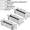 imageVEVOR Pasta Attachment for KitchenAid Stand Mixer Stainless Steel Pasta Maker Attachment Includes Pasta Sheet Roller Spaghetti Cutter Fettuccine Cutter 8 Adjustable Thickness Knob Pasta Maker 3Pcs3 SET