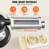 imageVEVOR Pasta Attachment for KitchenAid Stand Mixer Stainless Steel Pasta Maker Attachment Includes Pasta Sheet Roller Spaghetti Cutter Fettuccine Cutter 8 Adjustable Thickness Knob Pasta Maker 3Pcs1 SET