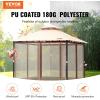 imageVEVOR Patio Gazebo for 68 Person 10 x 10 FT Backyard Gazebo with Mosquito Netting Metal Frame and PU Coated 180G Polyester Outdoor Canopy Shelter for Patio Backyard Lawn Garden DeckBeigeBlack
