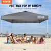 imageVEVOR Patio Gazebo for 68 Person 10 x 10 FT Backyard Gazebo with Mosquito Netting Metal Frame and PU Coated 180G Polyester Outdoor Canopy Shelter for Patio Backyard Lawn Garden DeckDark Gray