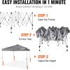 imageVEVOR Patio Gazebo for 68 Person 10 x 10 FT Backyard Gazebo with Mosquito Netting Metal Frame and PU Coated 180G Polyester Outdoor Canopy Shelter for Patio Backyard Lawn Garden DeckDark Gray