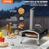 imageVEVOR Pellet Pizza Oven 12inch Outdoor Pizza Oven with Rotate Pizza Stone Portable Wood Fired Pizza Maker with Builtin Thermometer Ideal for Outside Camping ampamp Backyard Patio Black