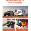 imageVEVOR Pintle Hook 30000 lbs Towing Capacity Trailer Hitches Receiver Hook Fits for 25 to 3inch Lunette Ring with Mounting Kit WearResistant Black Powder Coat Suitable for Various Vehicles30000lbs