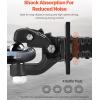 imageVEVOR Pintle Hook 30000 lbs Towing Capacity Trailer Hitches Receiver Hook Fits for 25 to 3inch Lunette Ring with Mounting Kit WearResistant Black Powder Coat Suitable for Various Vehicles2in 20000lbs