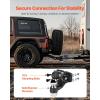 imageVEVOR Pintle Hook 30000 lbs Towing Capacity Trailer Hitches Receiver Hook Fits for 25 to 3inch Lunette Ring with Mounting Kit WearResistant Black Powder Coat Suitable for Various Vehicles2516in 30000lbs