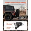 imageVEVOR Pintle Hook 30000 lbs Towing Capacity Trailer Hitches Receiver Hook Fits for 25 to 3inch Lunette Ring with Mounting Kit WearResistant Black Powder Coat Suitable for Various Vehicles2in 20000lbs