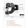 imageVEVOR Pintle Hook 30000 lbs Towing Capacity Trailer Hitches Receiver Hook Fits for 25 to 3inch Lunette Ring with Mounting Kit WearResistant Black Powder Coat Suitable for Various Vehicles2in 20000lbs