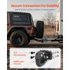 imageVEVOR Pintle Hook 30000 lbs Towing Capacity Trailer Hitches Receiver Hook Fits for 25 to 3inch Lunette Ring with Mounting Kit WearResistant Black Powder Coat Suitable for Various Vehicles30000lbs