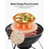 imageVEVOR Pizza Stone 20 x 14 x 067 in Rectangular Pizza Stone Extra Large BakingStone with Scraper 1450 HeatResistant Cordierite for Oven BBQ Griller Baking Bread ampamp Pizza16 Inch Round with Stand