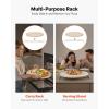 imageVEVOR Pizza Stone 20 x 14 x 067 in Rectangular Pizza Stone Extra Large BakingStone with Scraper 1450 HeatResistant Cordierite for Oven BBQ Griller Baking Bread ampamp Pizza16 Inch Round with Stand
