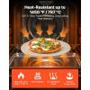 imageVEVOR Pizza Stone 20 x 14 x 067 in Rectangular Pizza Stone Extra Large BakingStone with Scraper 1450 HeatResistant Cordierite for Oven BBQ Griller Baking Bread ampamp Pizza15 Inch Round with Peel