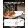 imageVEVOR Pizza Stone 20 x 14 x 067 in Rectangular Pizza Stone Extra Large BakingStone with Scraper 1450 HeatResistant Cordierite for Oven BBQ Griller Baking Bread ampamp Pizza15 Inch Round with Peel