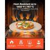 imageVEVOR Pizza Stone 20 x 14 x 067 in Rectangular Pizza Stone Extra Large BakingStone with Scraper 1450 HeatResistant Cordierite for Oven BBQ Griller Baking Bread ampamp Pizza16 Inch Round with Stand