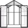 imageVEVOR Polycarbonate Greenhouse 8 x 14 Ft Outdoor Greenhouse with 2 Vent Windows Pavilion Styled Greenhouse with Hinged Door Aluminum Large Walkin Greenhouse Kit for Outside Garden Backyard814 Ft