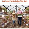 imageVEVOR Polycarbonate Greenhouse 8 x 14 Ft Outdoor Greenhouse with 2 Vent Windows Pavilion Styled Greenhouse with Hinged Door Aluminum Large Walkin Greenhouse Kit for Outside Garden Backyard814 Ft