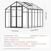 imageVEVOR Polycarbonate Greenhouse 8 x 14 Ft Outdoor Greenhouse with 2 Vent Windows Pavilion Styled Greenhouse with Hinged Door Aluminum Large Walkin Greenhouse Kit for Outside Garden Backyard810 Ft