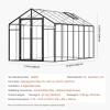 imageVEVOR Polycarbonate Greenhouse 8 x 14 Ft Outdoor Greenhouse with 2 Vent Windows Pavilion Styled Greenhouse with Hinged Door Aluminum Large Walkin Greenhouse Kit for Outside Garden Backyard814 Ft